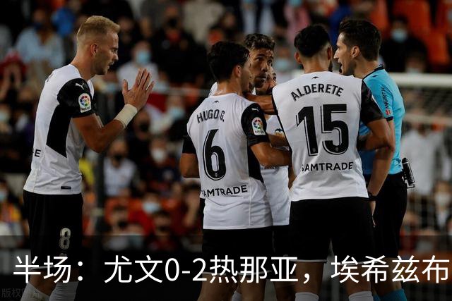 半场：尤文0-2热那亚，埃希兹布破门，巴尔丹齐传射