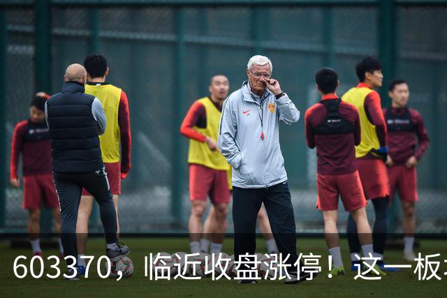 603370，临近收盘涨停！这一板块，逆市走强